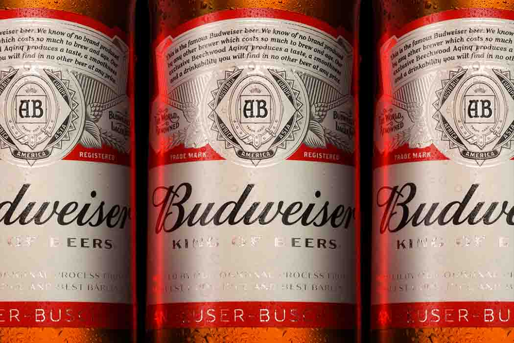 budweiser label collage